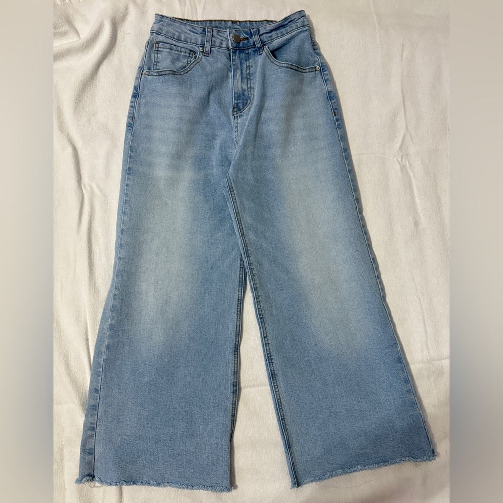Light Blue Women's Wide-Leg Jeans